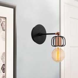 Opviq Demre - N-1206 Lámpara de pared industrial negra